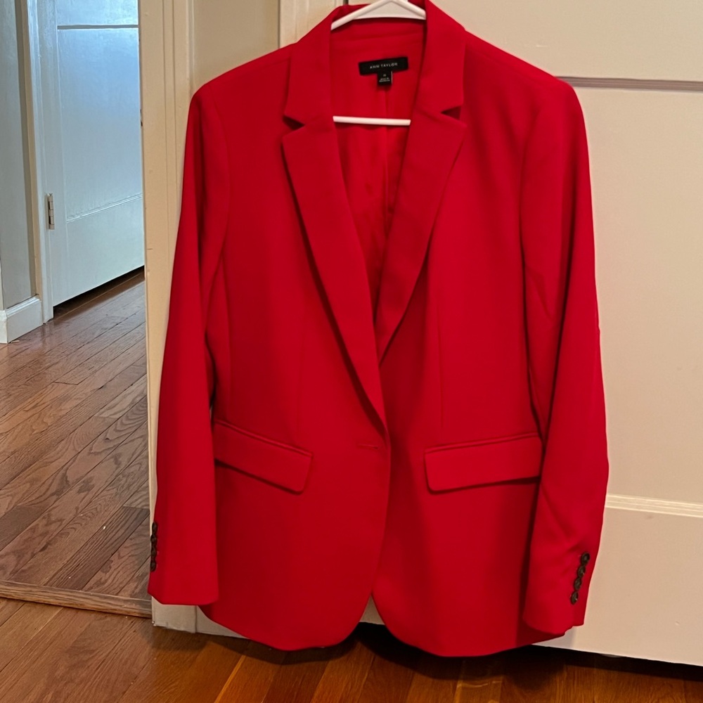 Ann Taylor Vibrant Red Blazer - Picture 4 of 8